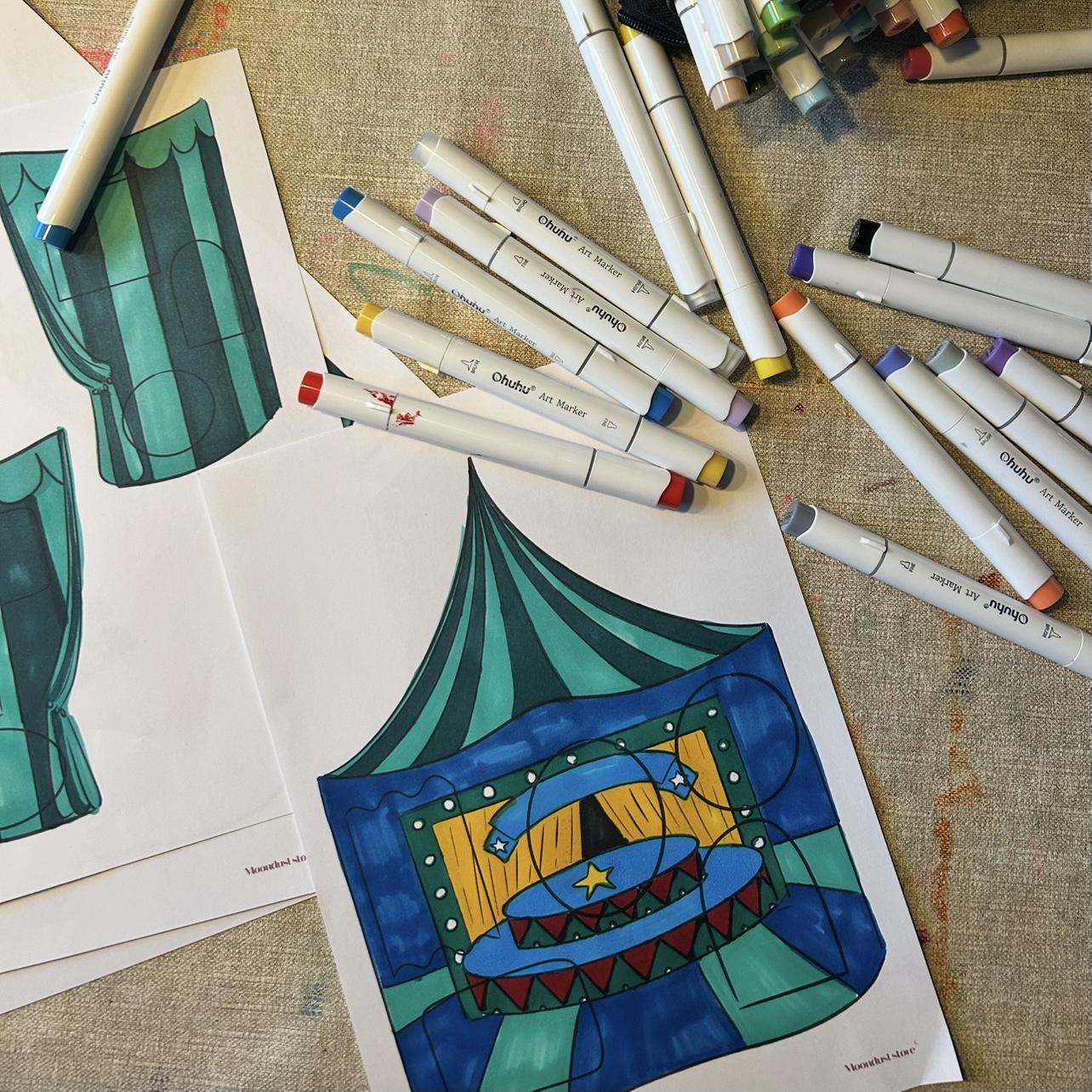 circus tent knutsel kids crafts